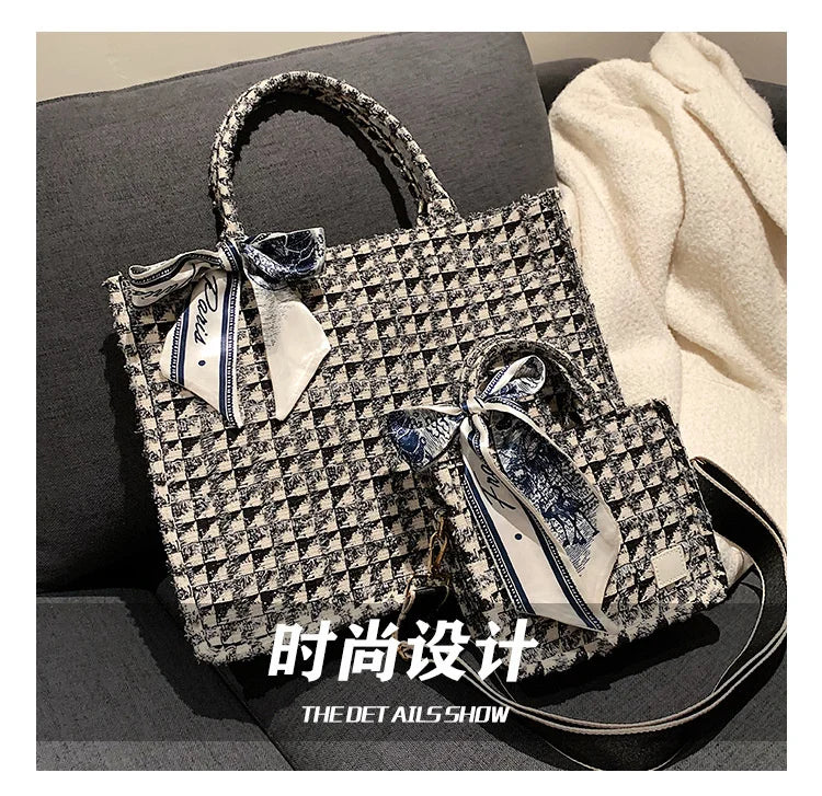Women’s Tote Bags 2022 Trend New Mass Canvas Shoulder Bags Luxury Designer Handbags Casual Fashion Messenger Bags