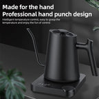 Gooseneck Electric Kettle 0.9L Temperature Control Stainless Steel Inner Heating 1200W Electric Kettles Anti-dry Protection