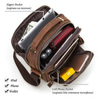 Genuine Leather Men's Shoulder Bag Vintage Cross Bags Large Capacity Male Messenger Tote Bag Travel Bolso Hombres