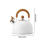 3L Gas operated Whistling kettle Easy to clean Camping equipment Stainless steel material Kitchen tea pot Heat-resistant handle
