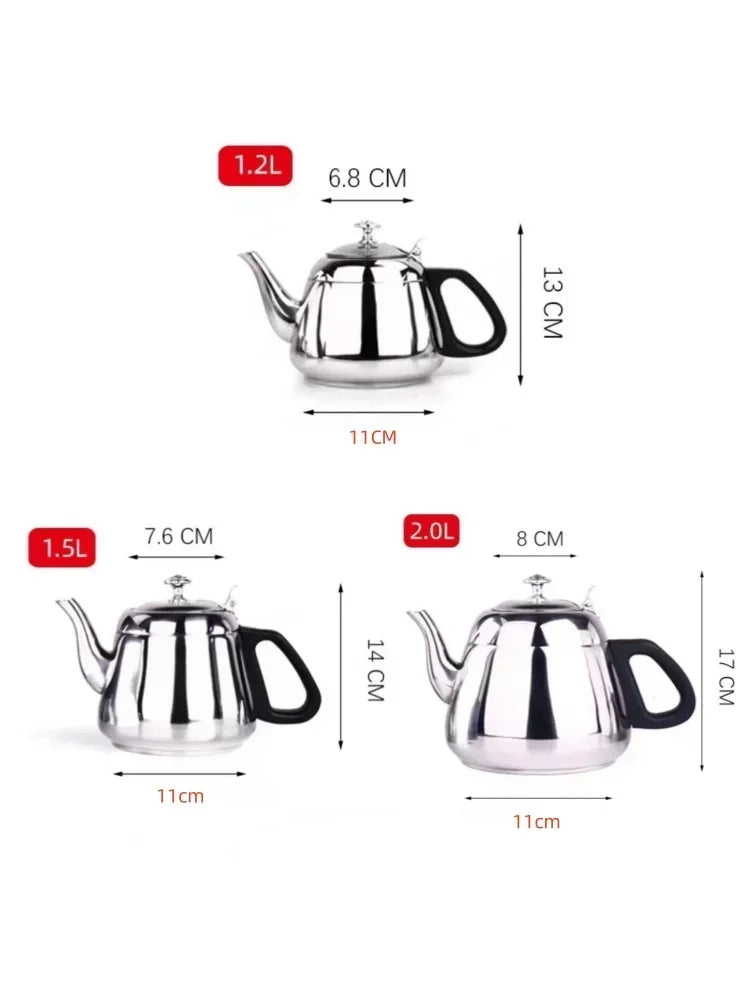 Kettle Tea Water Stove 1.2L/1.5L/2L Stove Stainless Steel Teapot Pot for Hotboiling Pots Gas Coffee Induction Home Camping