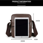 Men‘s PU Shoulder Bag Messenger Bag Casual Waterproof Nylon Zipper Pocket Handbag Fashion Tote Travel Male Crossbody Bags