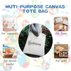 6 Pack Blank DIY Tote Bags-Washable, Reusable Grocery Bags for Heat Transfer/Sublimation Projects, Ideal for Shopping & Errands