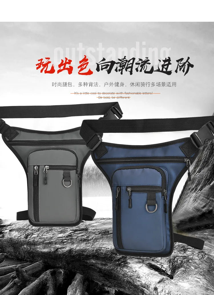 Men Drop Leg Bag Waist Bag for Men Fanny Pack Phone Purse Motorcycle Riding Shoulder Cross Body Thigh Male Hip Belt Waist Bags