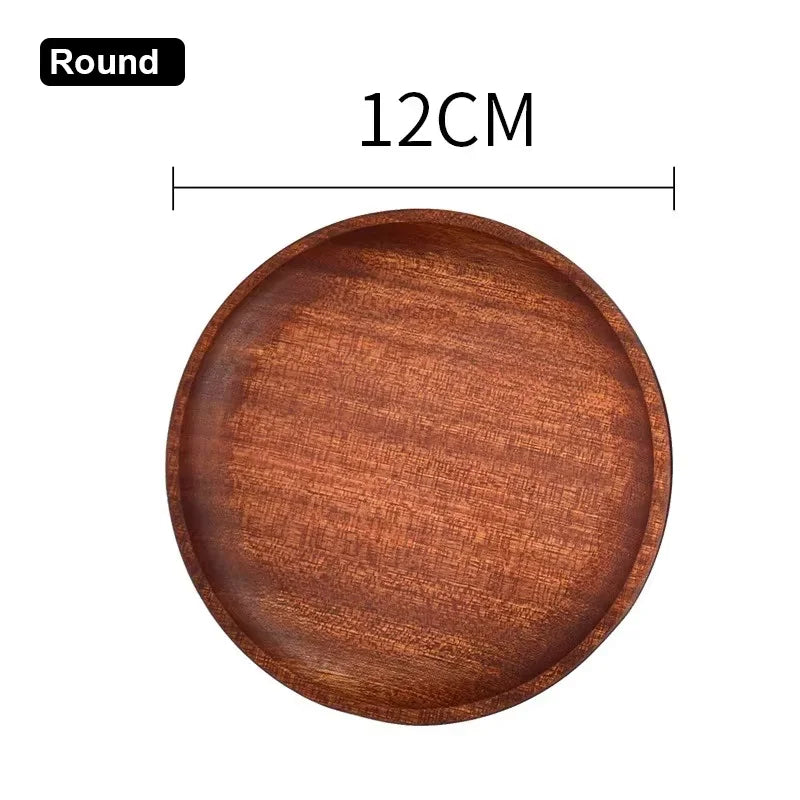Walnut Wooden Tray Ins Wind Small Wooden Plate Japanese Rectangular Dinner Plate Cake Bread Coffee Tea Solid Wood Plate Tray