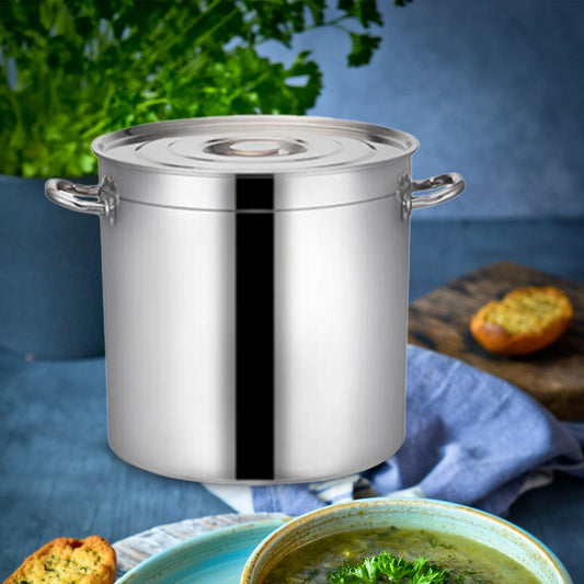 Stainless Steel Stockpot Easy to Clean Cookware Multipurpose Tall Cooking Pot for Hotel Commercial Household