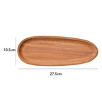Solid Wood Dinner Plates Irregular Oval Serving Tray Fruit Dishes Dry Fruit Sushi Tea Tray Bread Wooden Plate Home Decoration