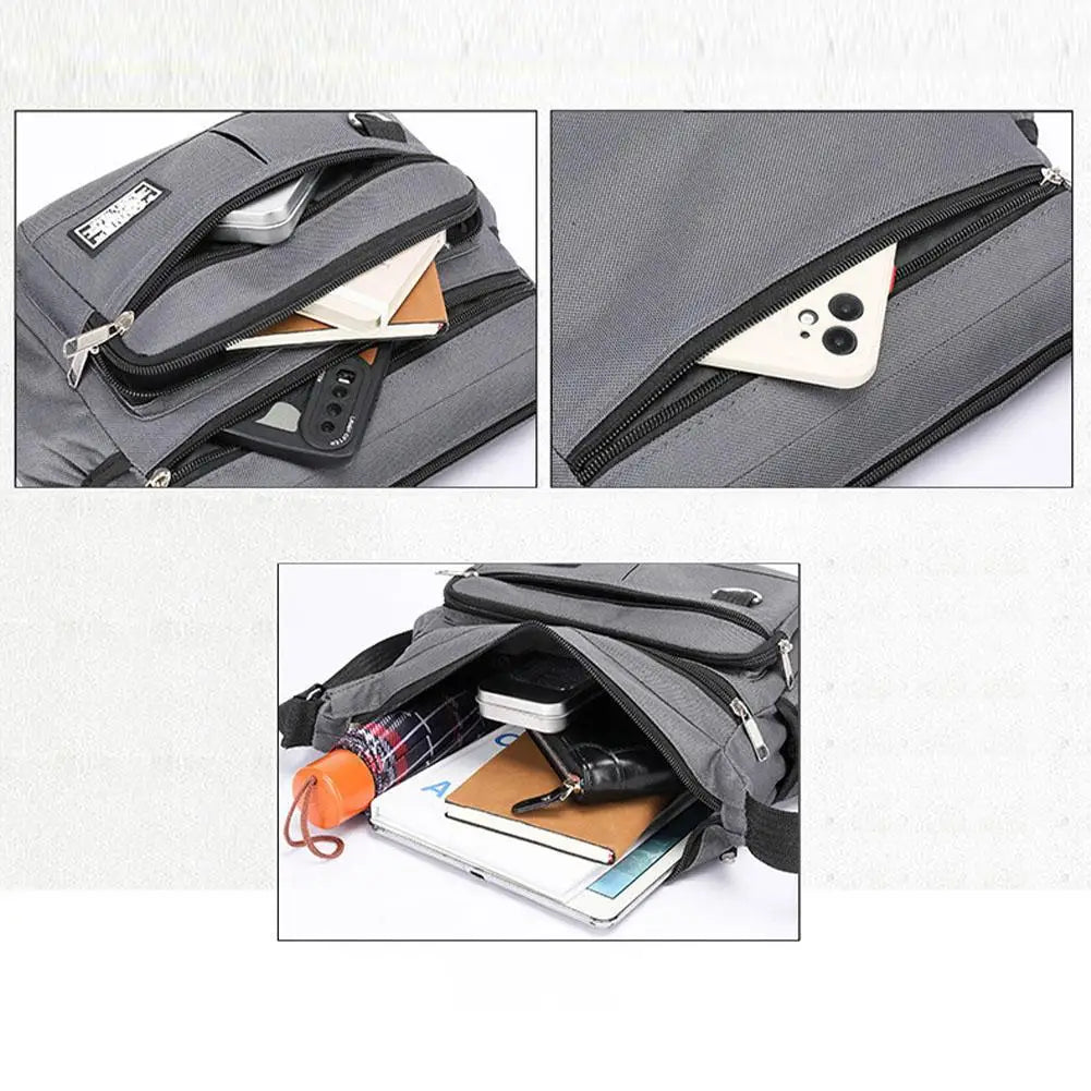 Men's Crossbody Bag - Big Capacity, Single Shoulder Design, Multi-Pockets, Fashion Business Bag for Daily Use