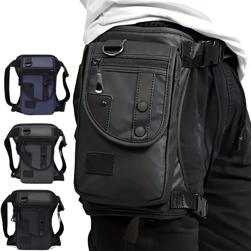 Men's Waist Bag Leg Bag Utility Belt Pack Pouch Male Hip Motorcycle Riding Leggings Thigh Bags Fanny Pack Cycling Shoulder Bag