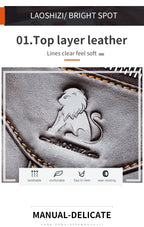 Men's crossbody bag, fashionable leather bag, trendy retro men's top layer cowhide shoulder bag