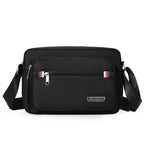 Men Crossbody Bags Male Nylon Shoulder Bags 4 Zippers Boy Messenger Bags Man Handbags for Travel Casual Large Satchel
