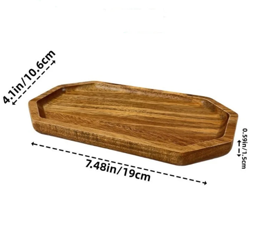 Japanese solid wood fruit plate factory wholesale wooden tray multi-size high-value fruit tray snack plate
