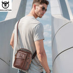 Casual Fashion Men's Messenger Bag's Business Portable Handbag Man Leather Shoulder Bag Mobile 6.5'' Phone Bags